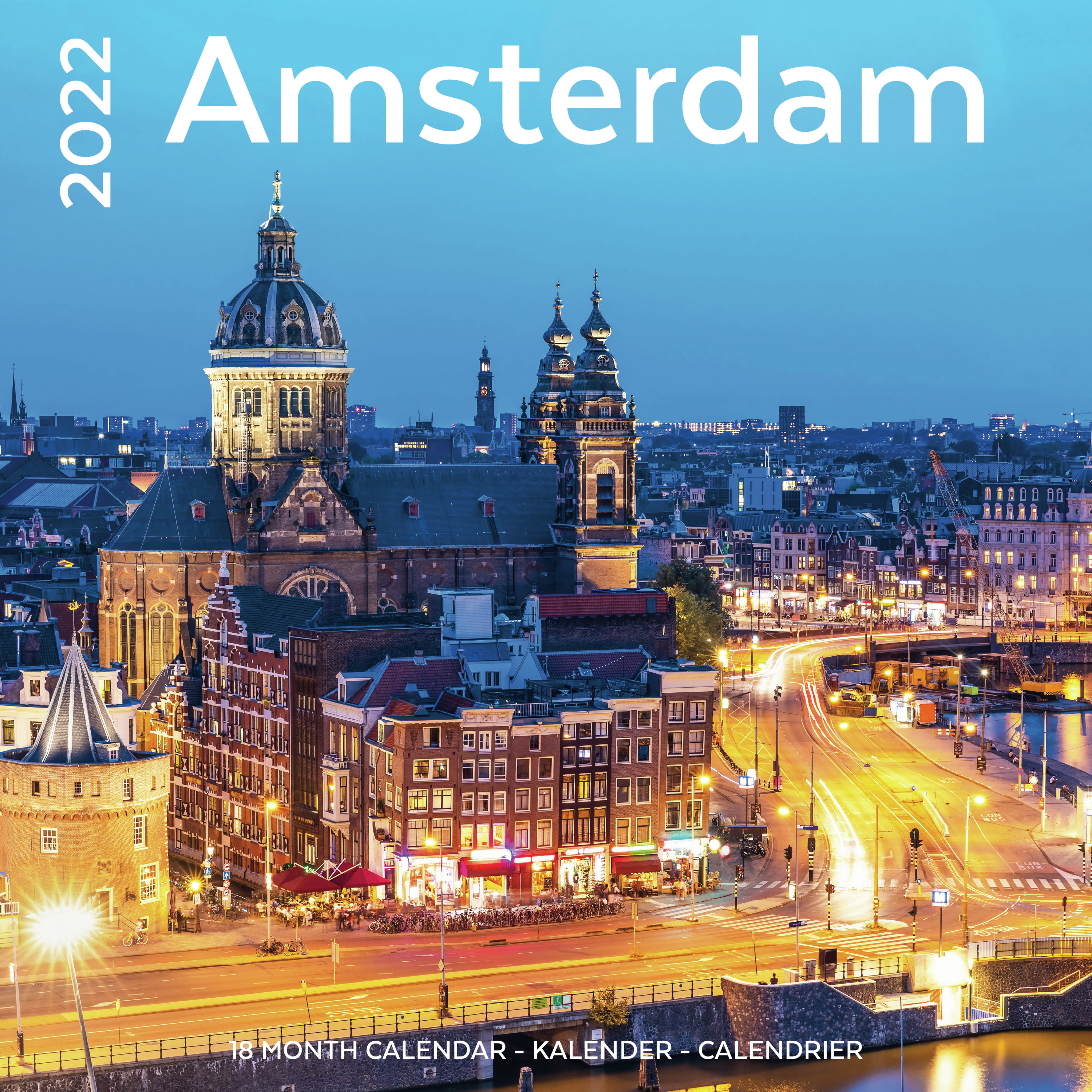 Landen kalender 2022 Amsterdam Nederland 30 cm