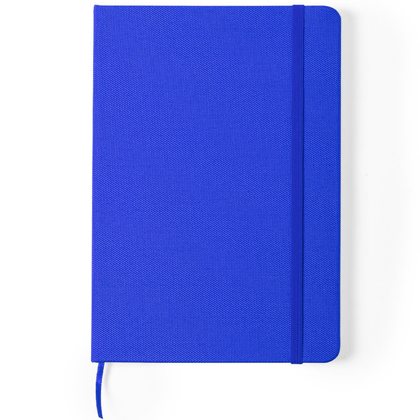 Luxe schriftje/notitieboekje blauw met elastiek A5 formaat