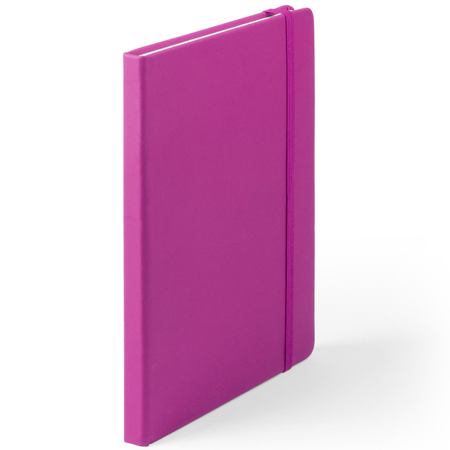 Luxe schriftje/notitieboekje fuchsia roze met elastiek A5 formaat