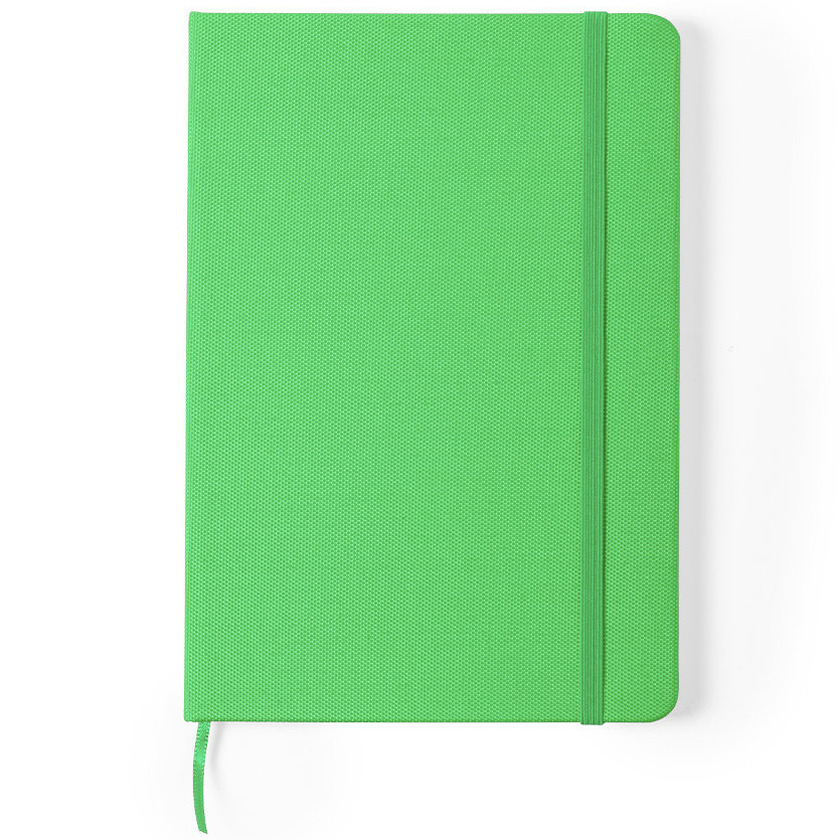 Luxe schriftje/notitieboekje groen met elastiek A5 formaat