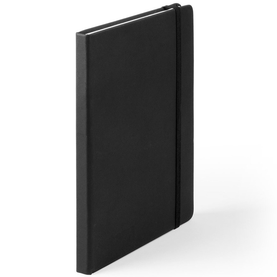 Luxe schriftje/notitieboekje zwart met elastiek A5 formaat