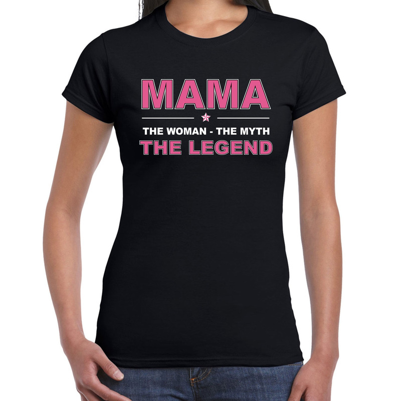 Mama the legend cadeau t-shirt zwart voor dames