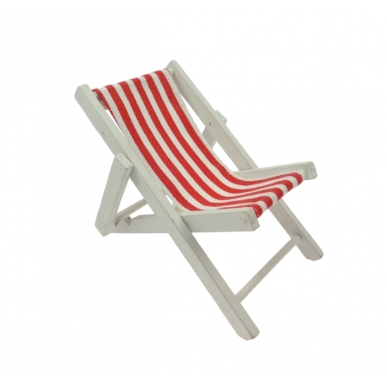 Maritieme decoratie strandstoel rood 13 cm