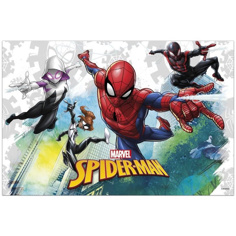 Marvel Spiderman themafeest tafelkleed/tafelzeil 120 x 180 cm