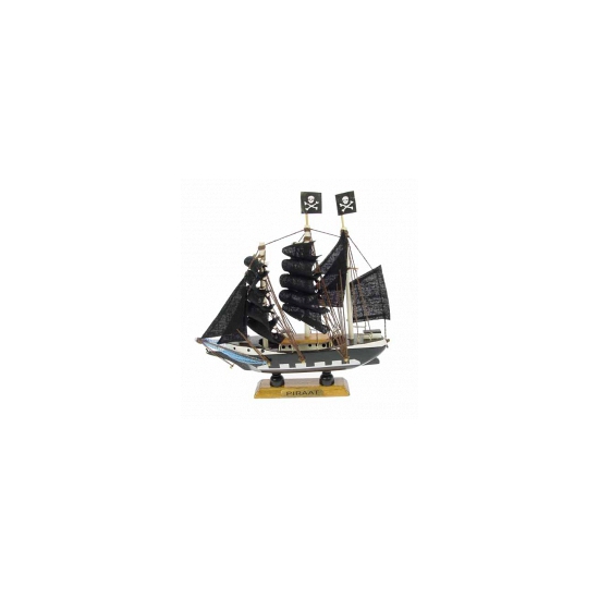 Miniatuur piratenbootje 16 cm