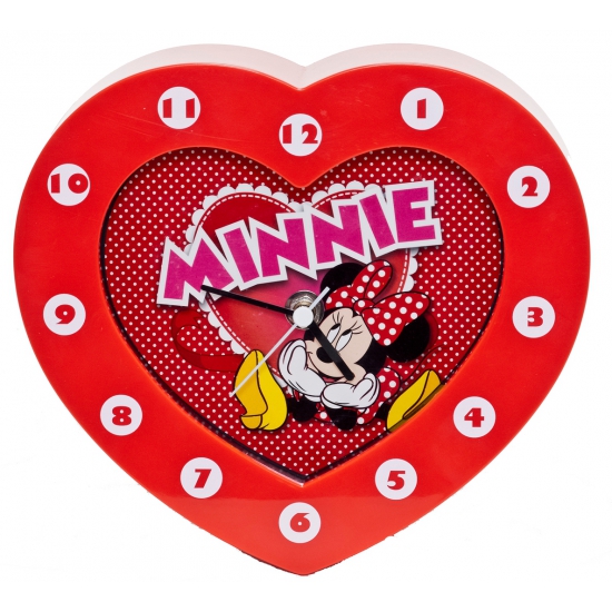 Minnie Mouse klok hartjesvorm