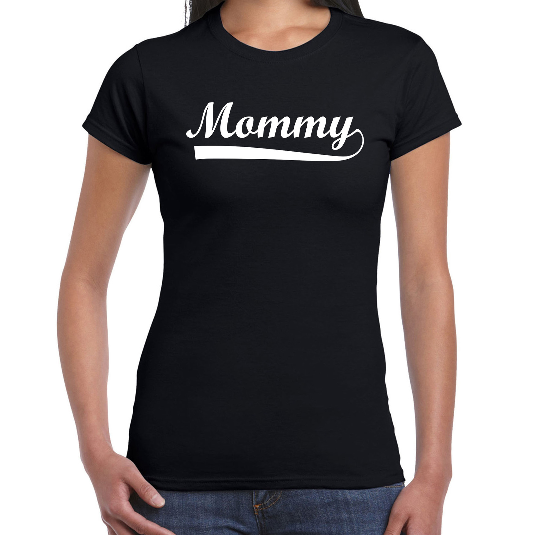 Mommy t-shirt zwart voor dames - moederdag cadeau shirt mama