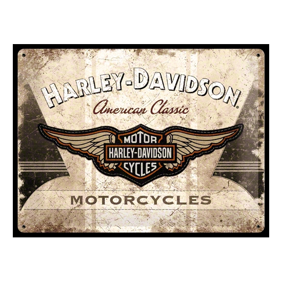 Muurplaat Harley Davidson motorcycles 30 x 40 cm