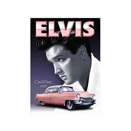 Nostalgische reclame borden Elvis Cadillac