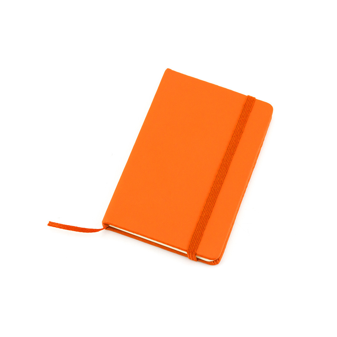 Notitieblokje harde kaft oranje 9 x 14 cm