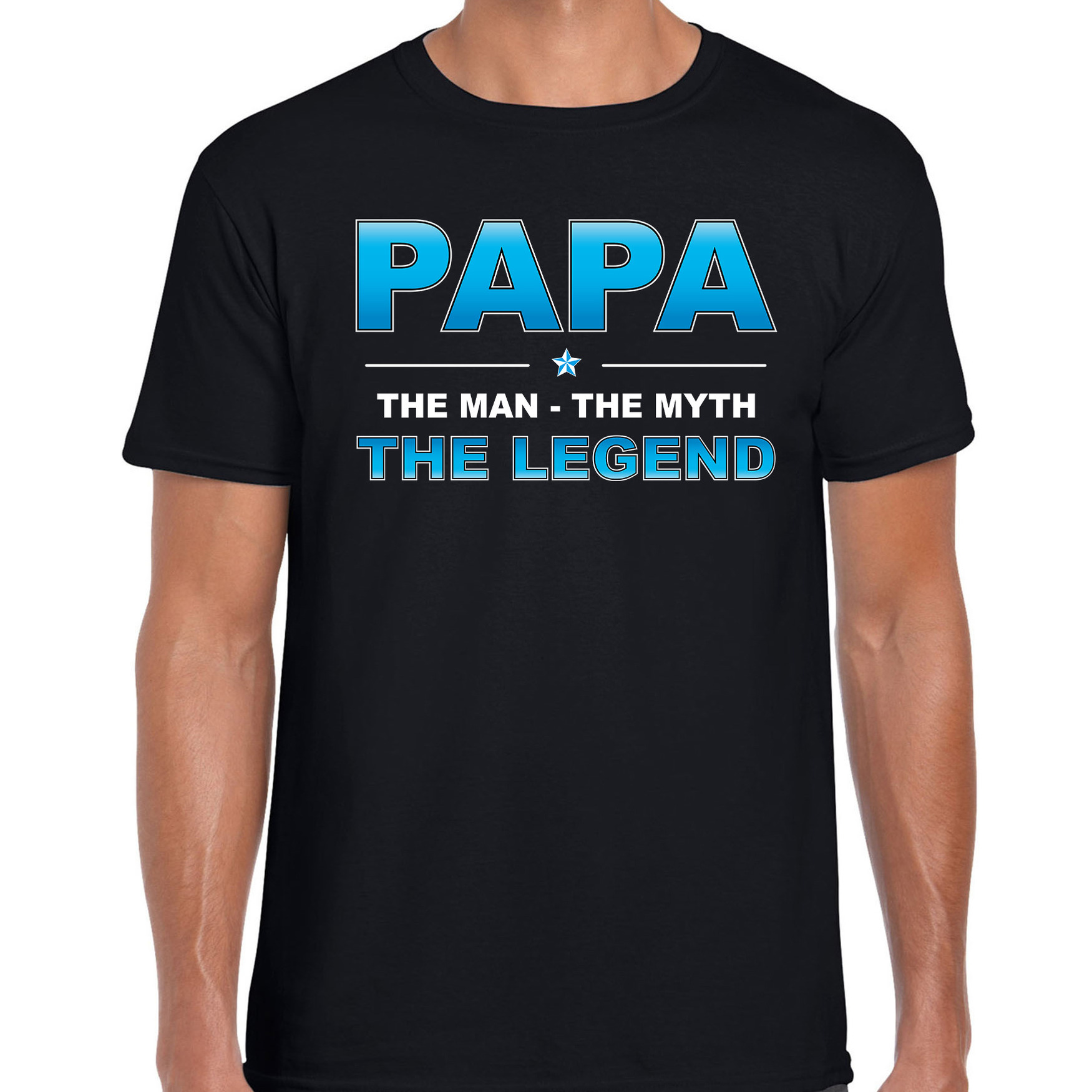 Papa the legend cadeau t-shirt zwart voor heren