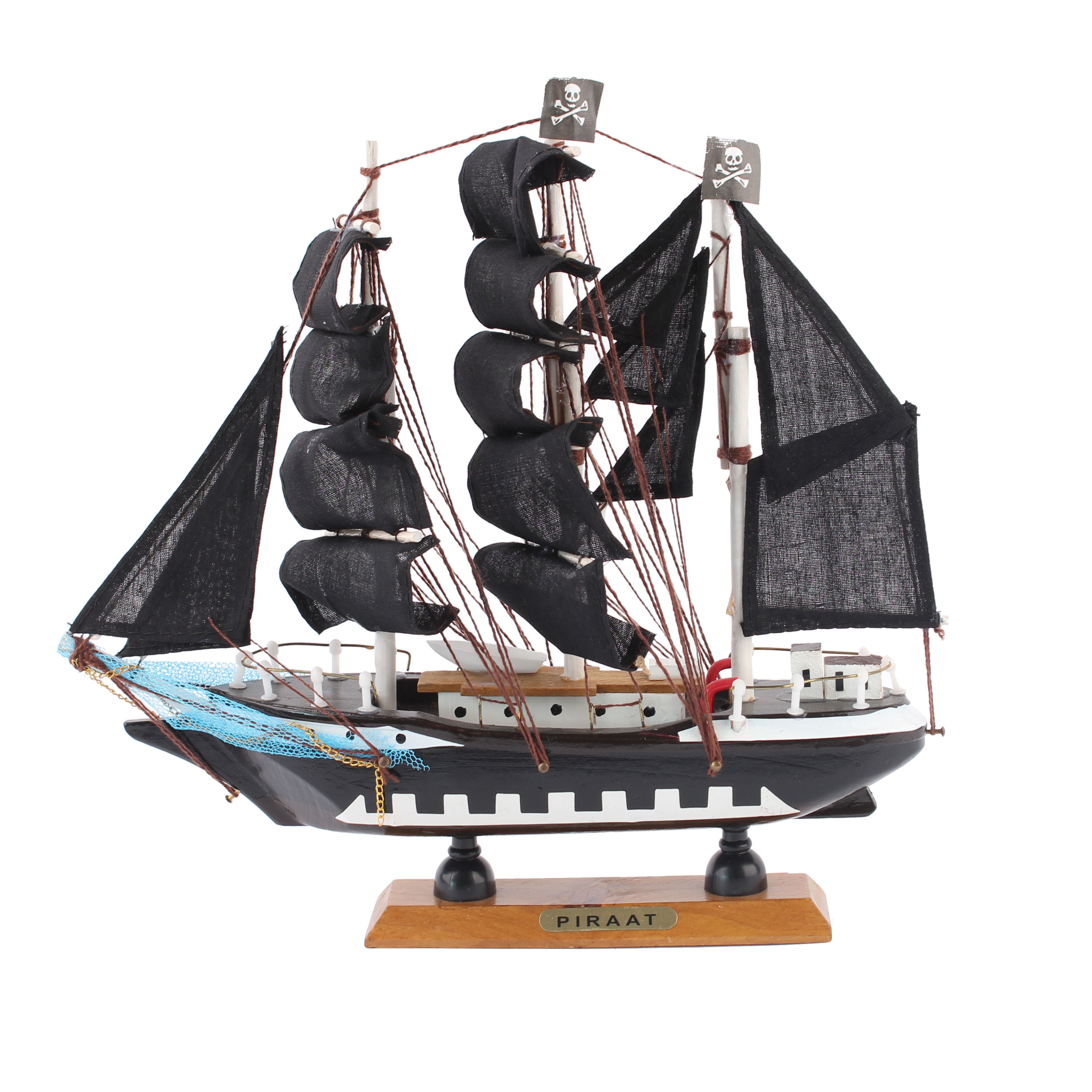 Piraten boten decoratie 24 cm