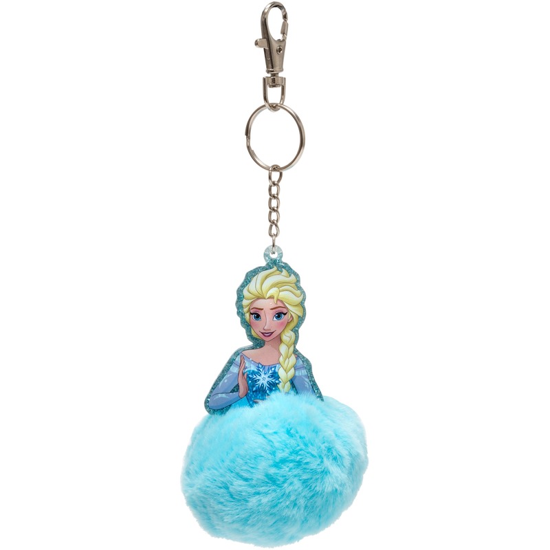 Pluche blauwe Elsa Disney Frozen sleutelhanger 8 cm