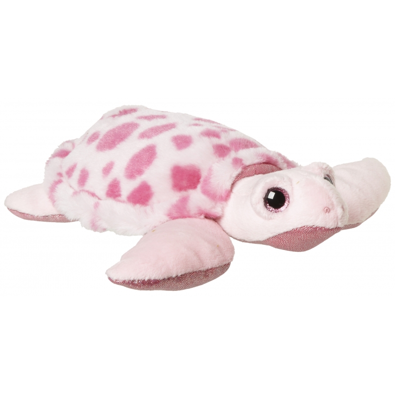 Pluche roze zeeschildpad knuffel 23 cm