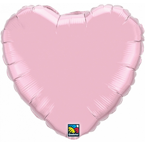 Qualatex lichtroze hart folie ballon 45 cm