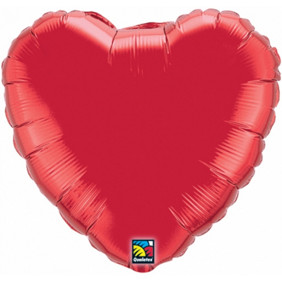 Qualatex rood hart folie ballon 45 cm