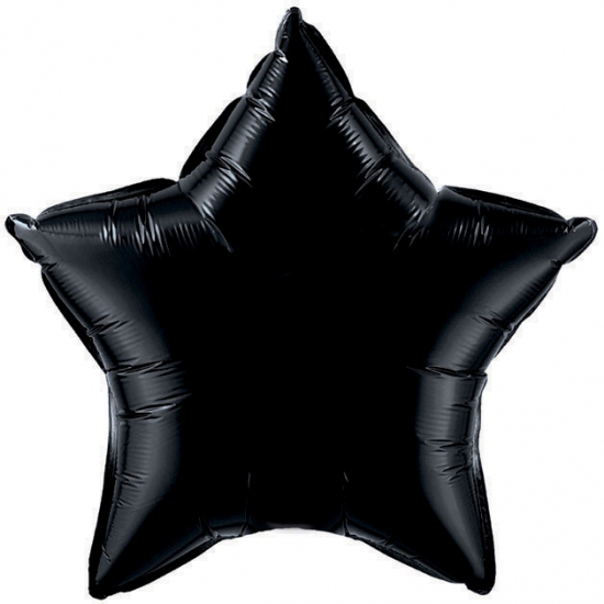 Qualatex zwarte ster folie ballon 50 cm