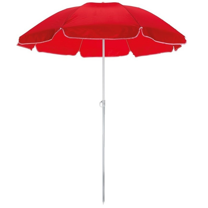 Rode strand parasol van polyester 145 cm
