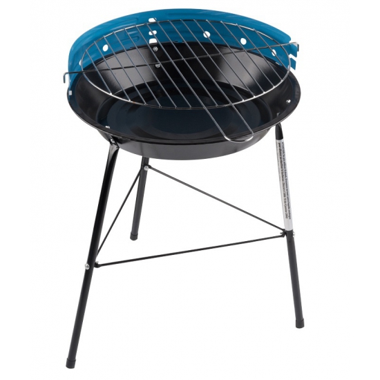 Ronde houtskool barbecue / bbq grill blauw
