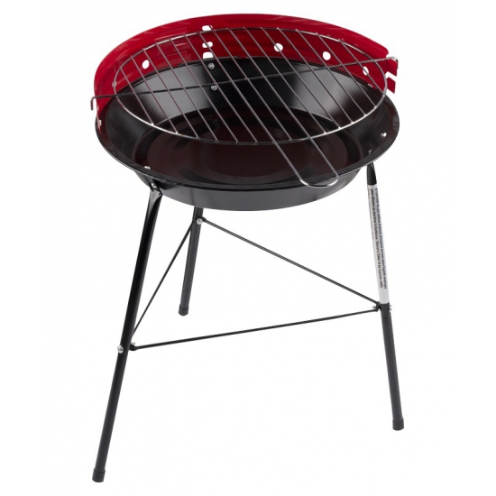 Ronde houtskool barbecue / bbq grill rood