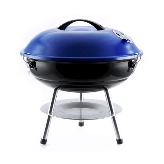 Ronde houtskool barbecue blauw