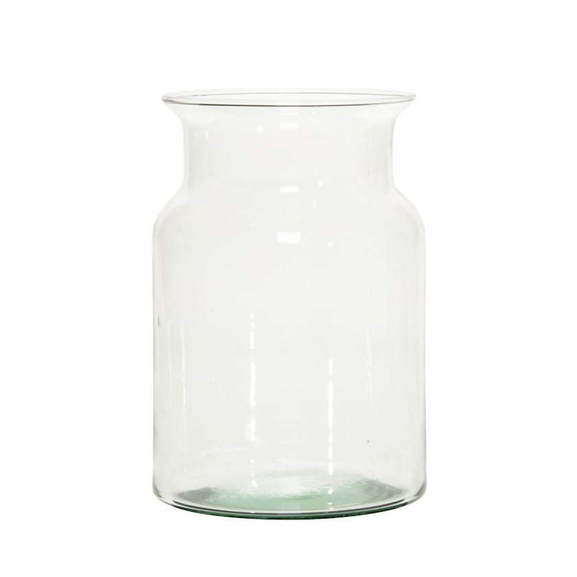 Ronde vaas/vazen van glas 19 x 12 cm