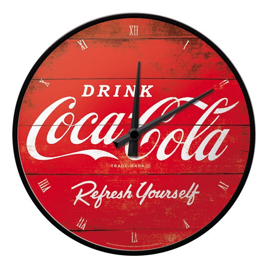 Ronde wandklok Coca Cola