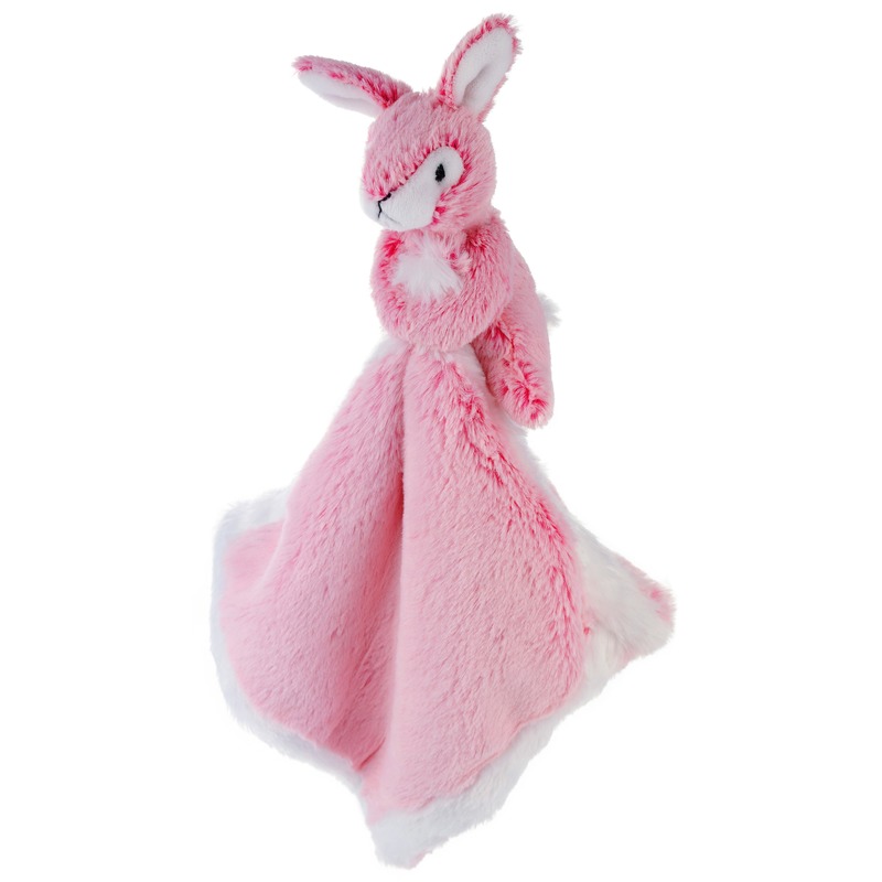 Roze konijn/haas tuttel/knuffeldoekje 25 cm