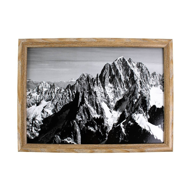 Schootkussen/laptray Mont Blanc gebergte print 43 x 33 cm
