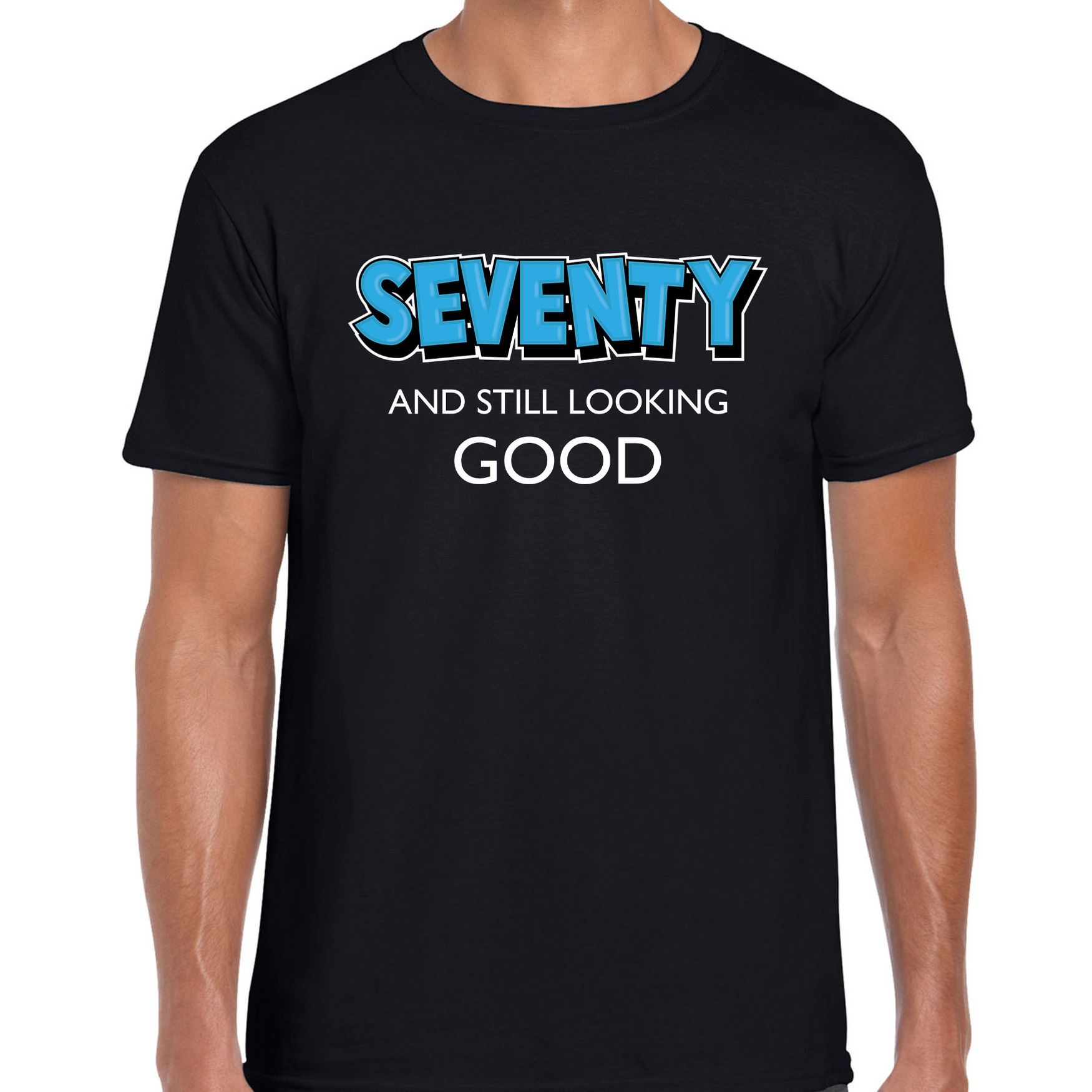 Seventy and still looking good cadeau t-shirt / 70 jaar shirt zwart heren