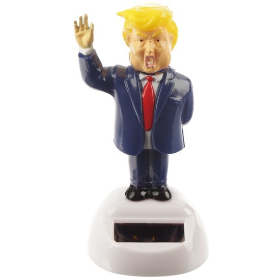 Solar figuur/beeldje zwaaiende Donald Trump
