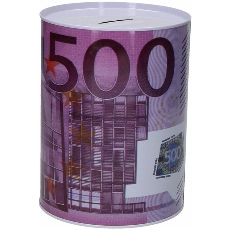 Spaarpot 500 euro biljet 8 x 11 cm