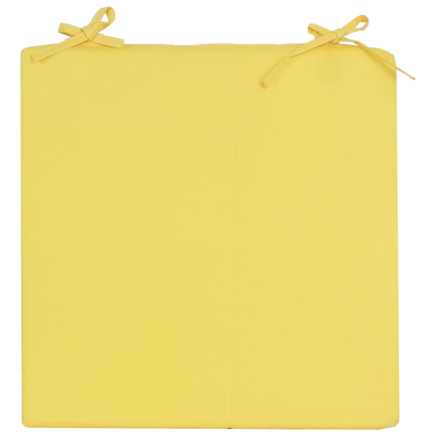 Stoelkussens voor binnen en buiten in de kleur geel 40 x 40 cm