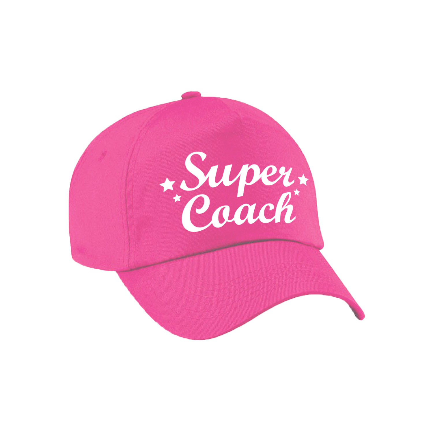 Super coach cadeau pet /cap roze voor volwassenen