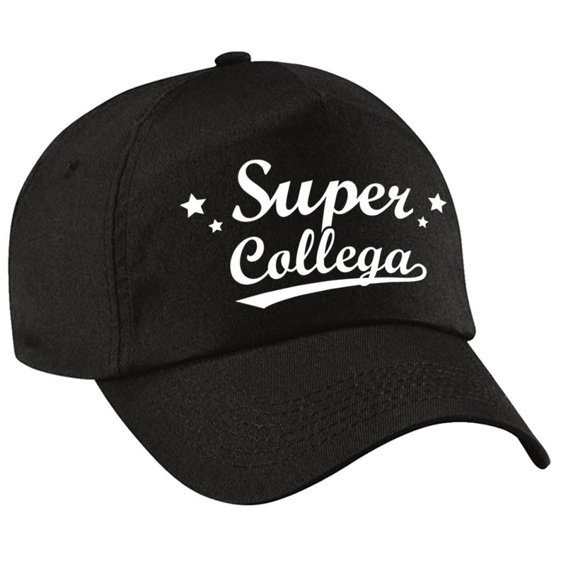 Super collega cadeau pet -cap zwart voor volwassenen