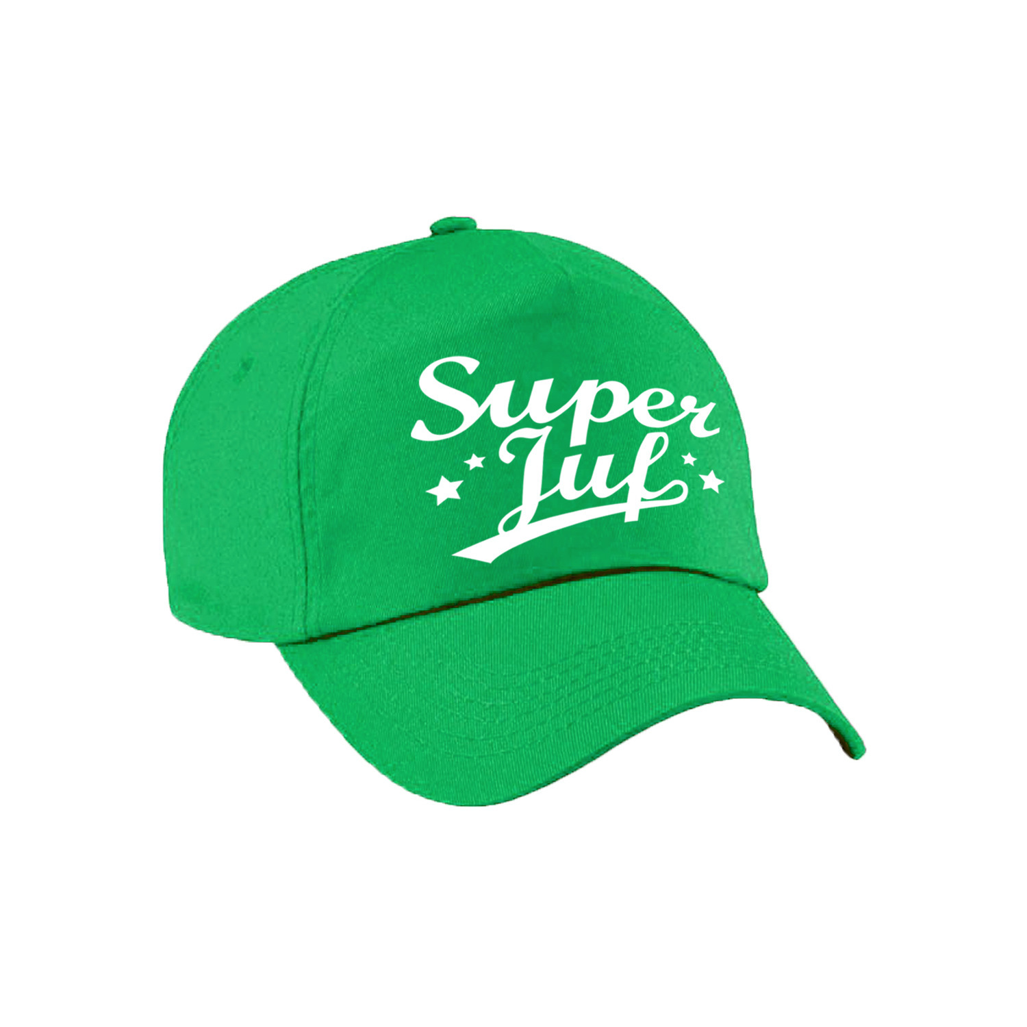 Super juf cadeau pet /cap groen voor dames