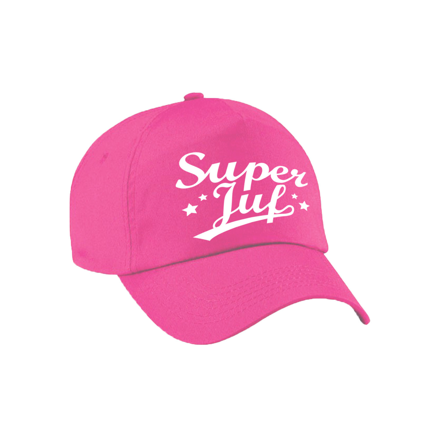 Super juf cadeau pet /cap roze voor dames