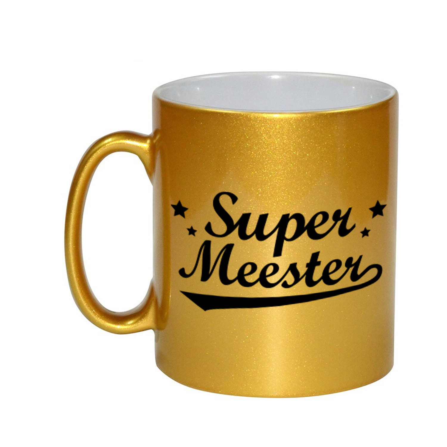 Super meester bedankt gouden mok / beker 330 ml