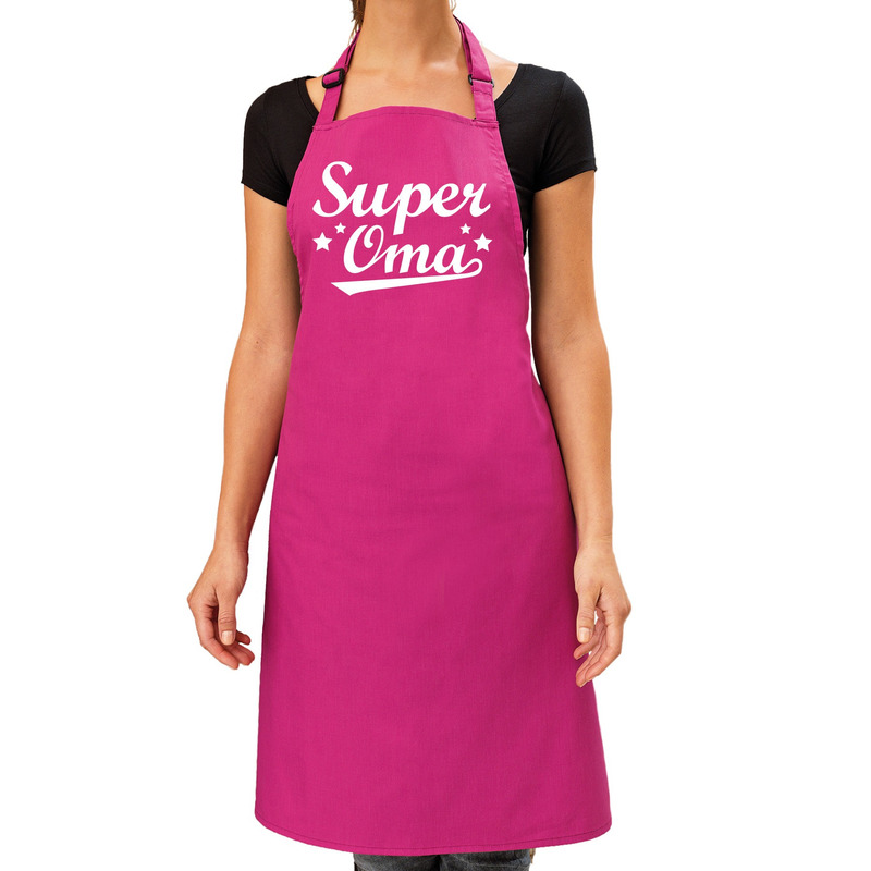 Super oma cadeau bbq/keuken schort roze dames