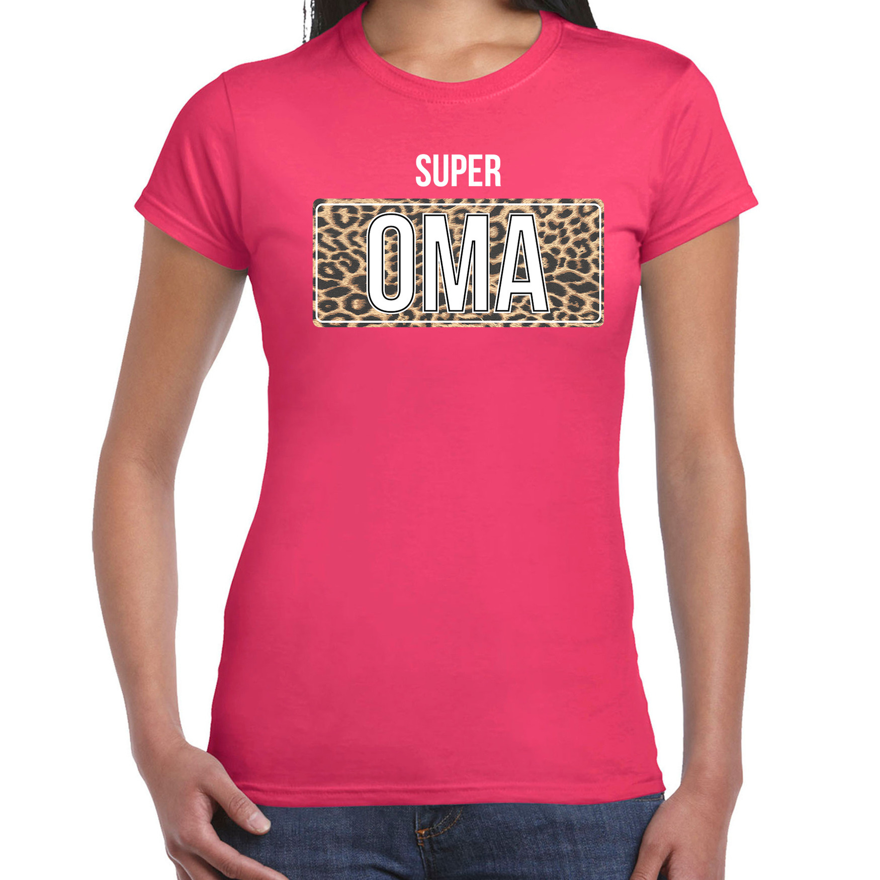 Super oma cadeau t-shirt roze voor dames