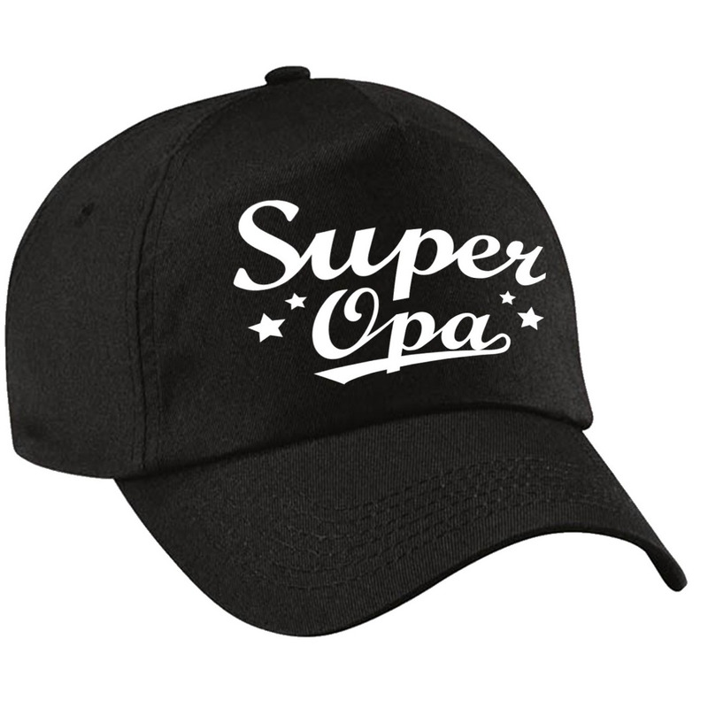 Super opa cadeau pet /cap zwart voor volwassenen