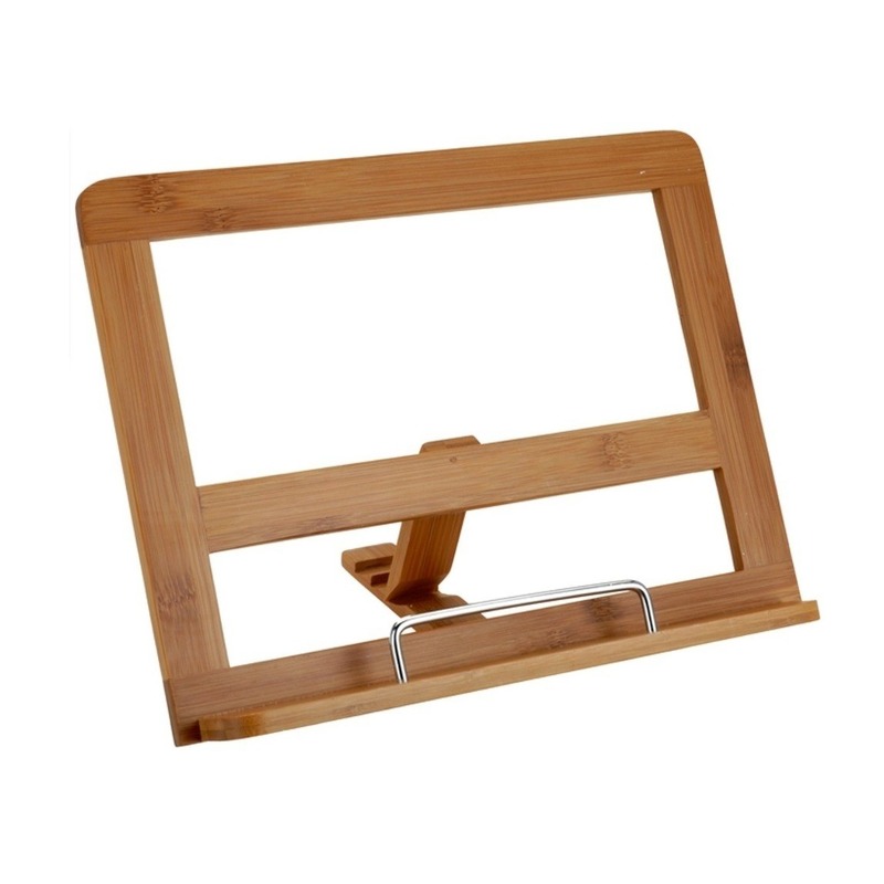 Tablet/iPad houder van bamboe hout 32 cm