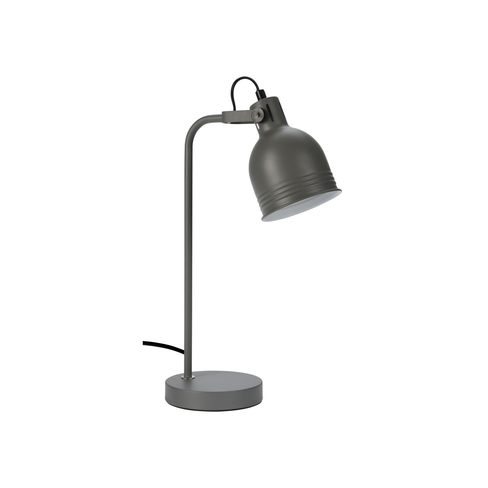 Tafellamp/bureaulampje grijs metaal 38 cm