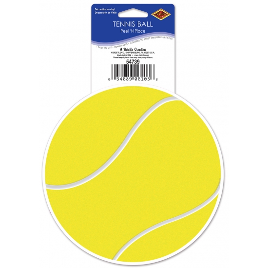 Tennis sticker themafeest 13 cm