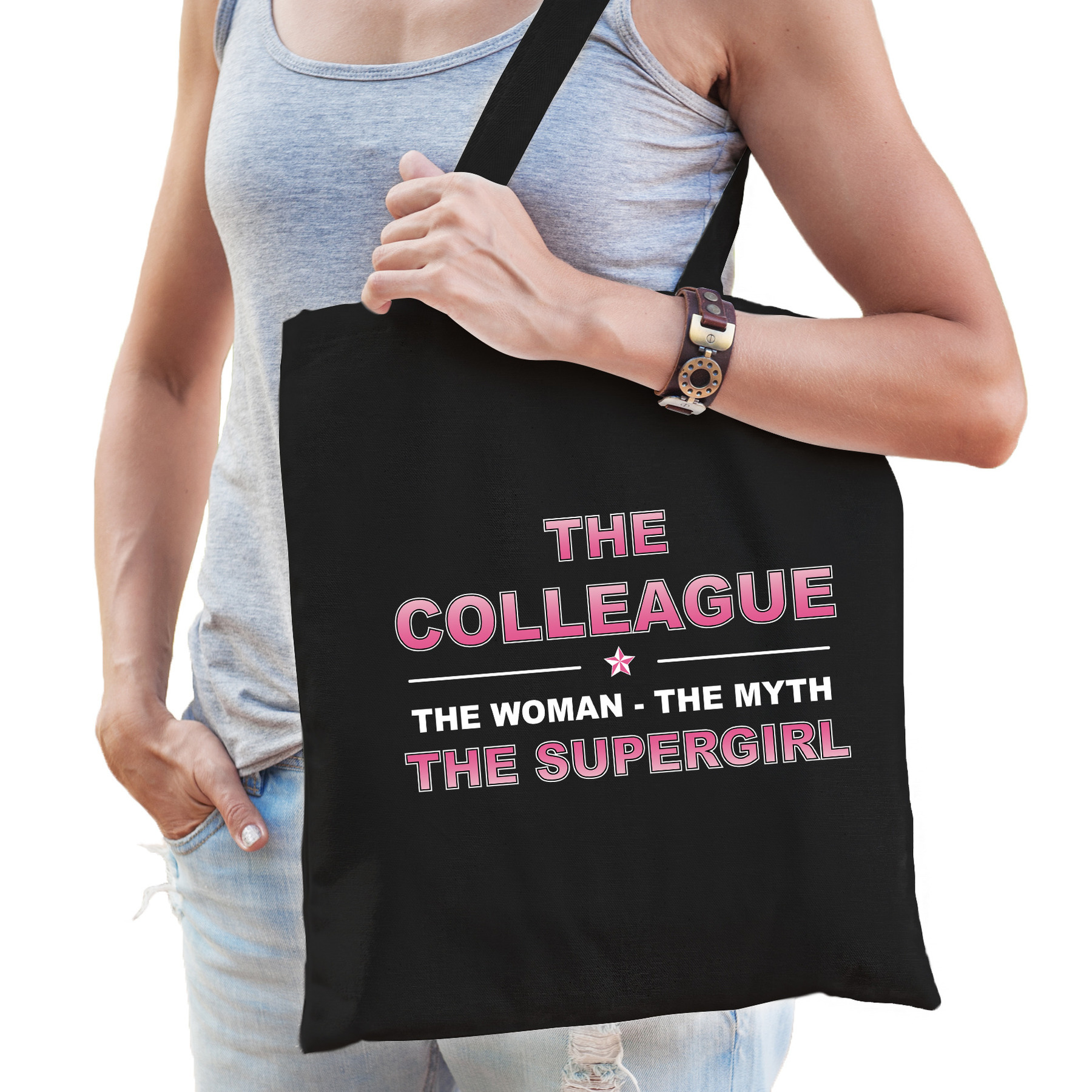 The Colleague the supergirl cadeau tas zwart voor dames