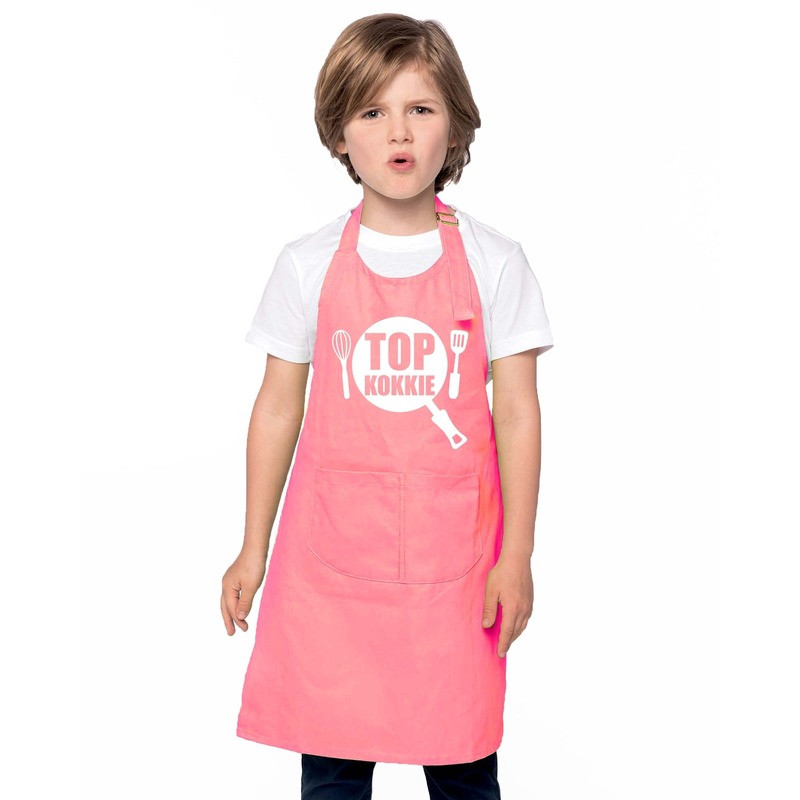 Top kokkie keukenschort roze kinderen