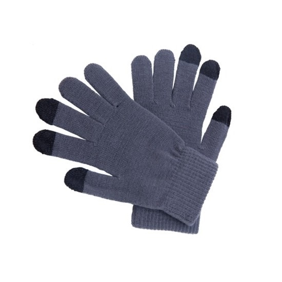 Touchscreen handschoenen grijs voor volwassenen