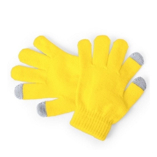 Touchscreen handschoenen kind geel