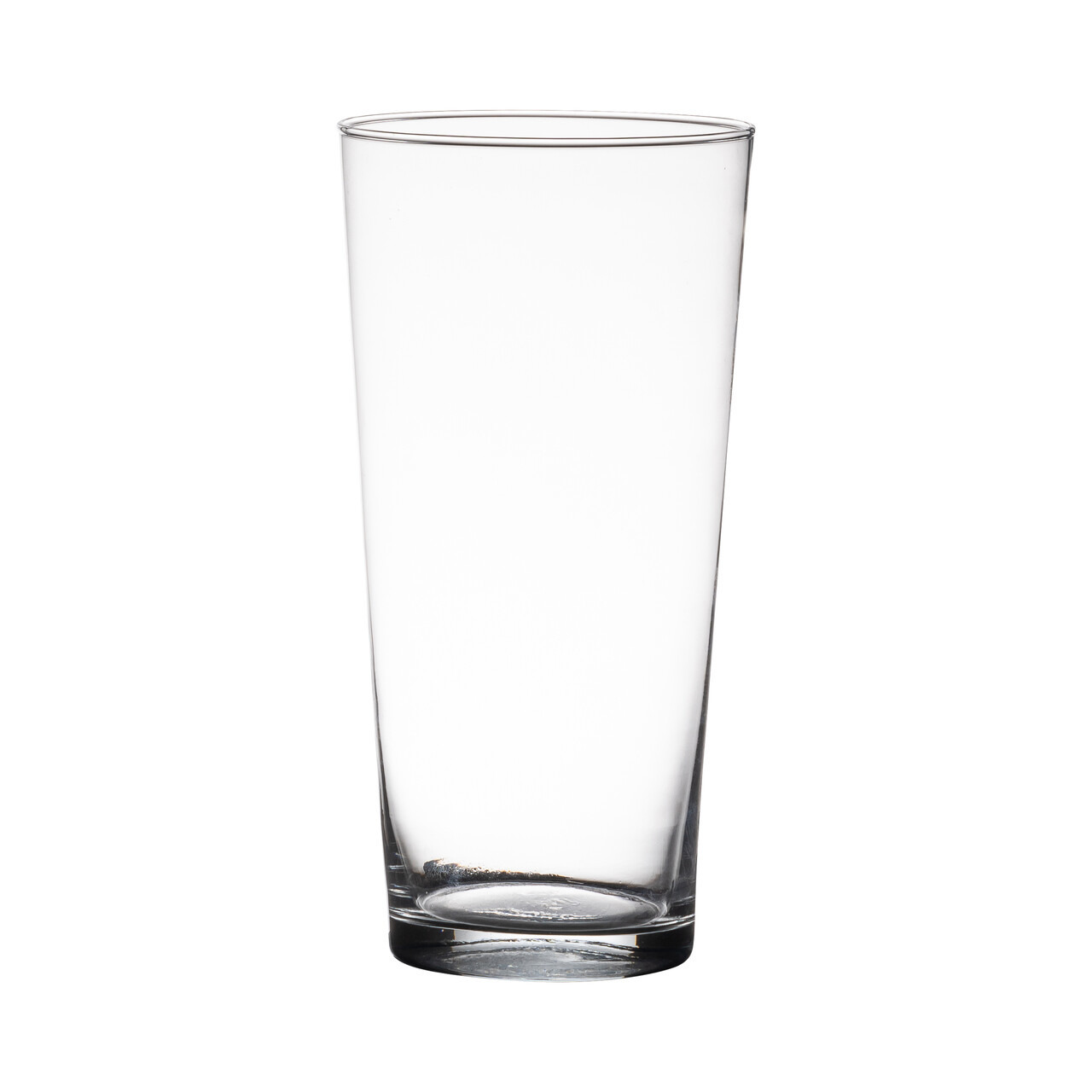 Transparante home-basics conische vaas/vazen van glas 29 x 16 cm