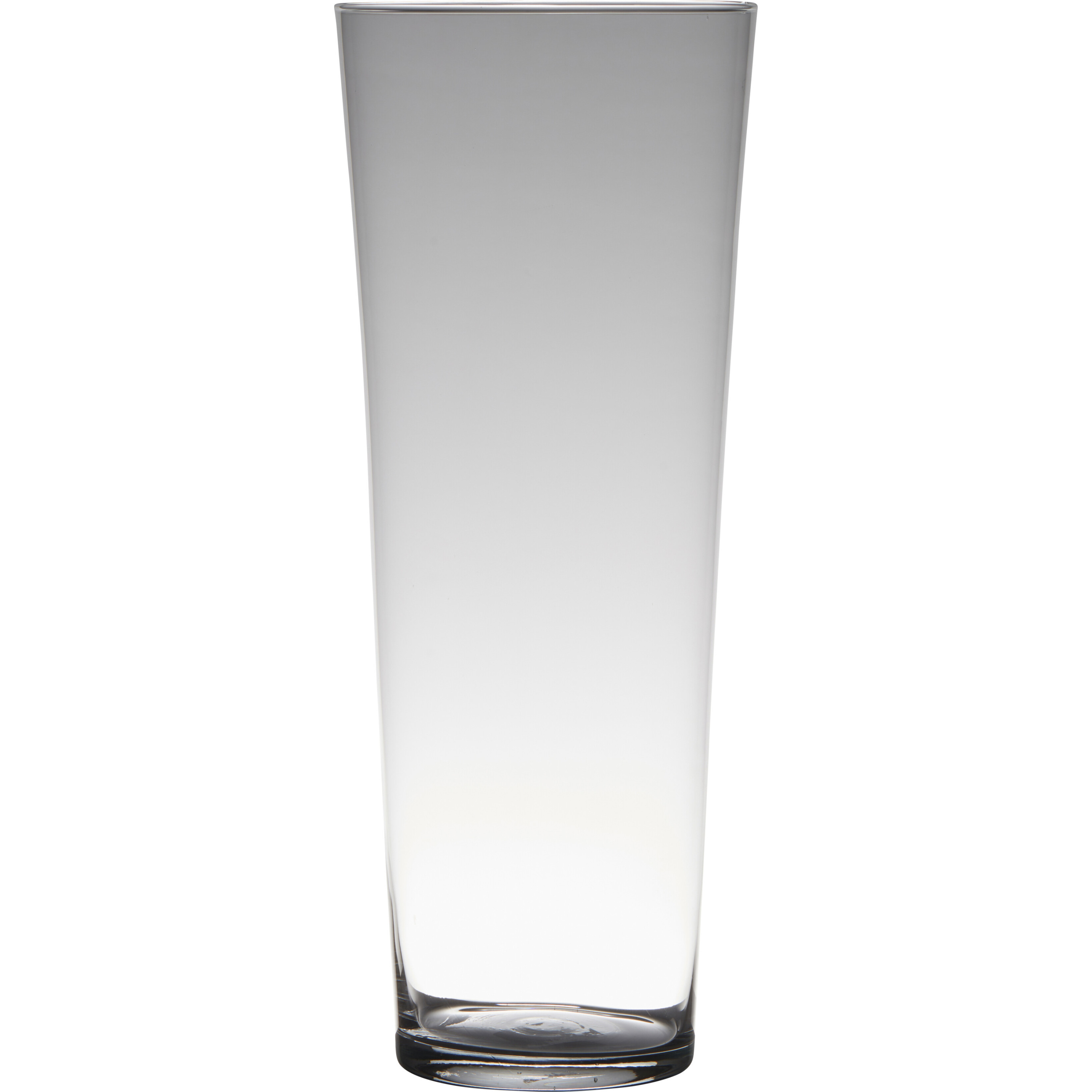 Transparante home-basics conische vaas/vazen van glas 40 x 16.5 cm